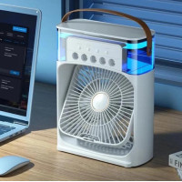Мінікондиціонер зволожувач AIR COOLER FAN 4-в-1, резервуар 600 мл, LED-підсвітка