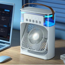Мінікондиціонер зволожувач AIR COOLER FAN 4-в-1, резервуар 600 мл, LED-підсвітка
