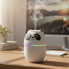 Зволожувач повітря дитячий ультразвуковий з підсвіткою Panda Mist XS-168 білий