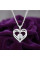 Ожерелье женское серебристое с кулоном в форме сердца Heart из циркония, подарок