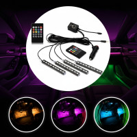 Универсальная автомобильная RGB led подсветка LED AMBIENT HR-01678 с микрофоном