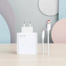 Мережевий зарядний пристрій 120W, USB Type-A, підтримка QC 3.0, кабель у комплекті