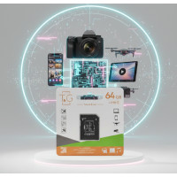 Карта памяти MicroSDXC 64 GB T&G UHS-I Class 10 + адаптер SD  Скорость до 100 МБ/с