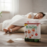 Очищающий детокс-пластырь для ног Kinoki с турмалином и бамбуковым уксусом 10 шт