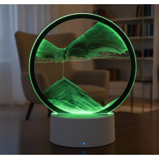 Настільна лампа-нічник Пісочний годинник з RGB-підсвіткою і 3D ефектом/світильник із сенсорним керуванням