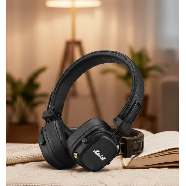 Наушники складные Bluetooth Marshall Major IV черные