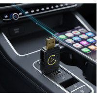 Беспроводной автомобильный адаптер USB Bluetooth для CarPlay и Android Auto черный