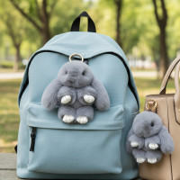 Меховой Брелок Кролик из натурального меха Fendi