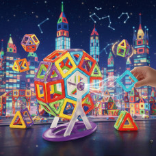 Дитяча 3D головоломка для створення об'ємних моделей Magic Magnet 36 деталей