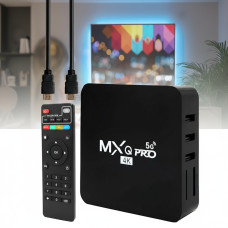 Смарт-ТВ приставка Android TV Box MXQ 4K Pro 5G 4/64 ГБ с Wi-Fi поддержкой 4K и пультом в комплекте