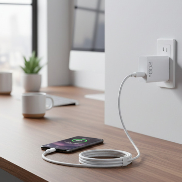 Адаптер быстрой зарядки USB Type-C 200W PD для телефона планшета ноутбука