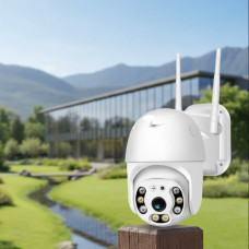 Камера видеонаблюдения уличная PTZ WiFi Outdoor Camera ICSEE 5MP Белый