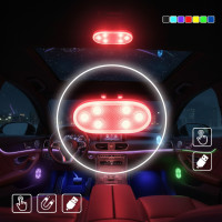 Светильник аккумуляторный RGB для салона авто 2 шт, автономное освещение подвесная магнитная лампа ночник