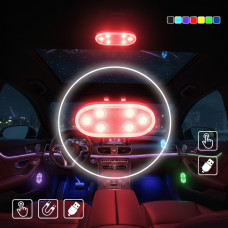Світильник акумуляторний RGB для салону авто 2 шт., автономне освітлення підвісна магнітна лампа нічник