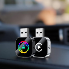 Автоадаптер CarPlay/Android Auto з USB Type-C, plug&play, бездротове під'єднання