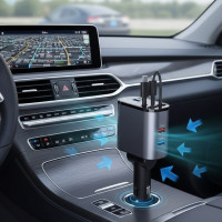 Автомобільний зарядний пристрій Hugeel HG-CC12 для прикурювача, 66 Вт, QC 3.0, PD, Type-C/Lightning