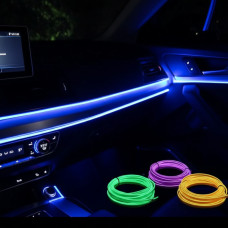 Подсветка RGB салона авто гибкая неоновая 5 м с 7 цветами USB