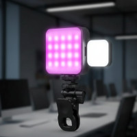 Видеосвет мини LED RGB с аккумулятором и прищепкой AY-83