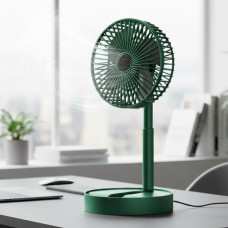 Тришвидкісний USB вентилятор Telescopic Folding Fan з підставкою для телефону та складною конструкцією