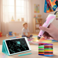 Дитячий набір 3D-ручка Pen 6+ планшет для малювання 3D PEN AND436 набір для творчості