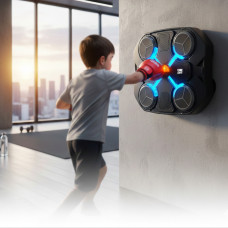 Боксерський тренажер з Bluetooth і RGB-підсвіткою, 32×27 см, чорний