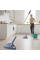 Выдвижная треугольная швабра с вращением 360°, телескопическая ручка, насадка из микрофибры