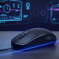 Дротова комп'ютерна миша Jedel CP72 USB 1000 DPI для ноутбука та ПК, чорна, 1.35 м