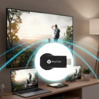 Медіаплеєр AnyCast Miracast 4K 1080p 5G з Wi-Fi та двоядерним процесором M100