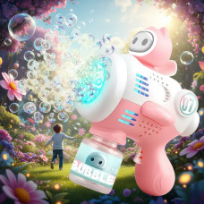 Генератор мильних бульбашок Bubble Maker на акумуляторі, дитяча автоматична іграшка з підсвіткою
