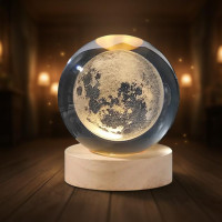 3D ночник "Луна" с LED подсветкой, подходит для декора и ночного освещения в доме