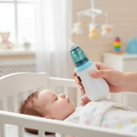 Дитячий компактний електричний аспіратор Vancocon VA-162 з трьома насадками для очищення носа