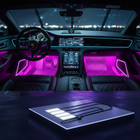 Подсветка салона авто RGB 4 шт USB Bluetooth с управлением через приложение для ног