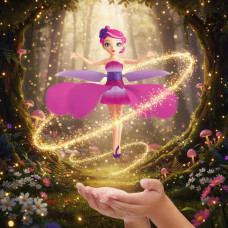Літаюча лялька чарівна фея летить парить над рукою Flying рожева