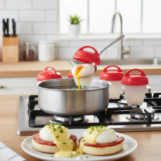 Силиконовые формочки для варки яиц без скорлупы EGG Boil 6 шт Контейнеры для варки яиц, заливного и желе