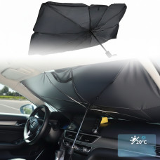 Солнцезащитный автозонт Car Umbrella 140×78 см, черный, складной