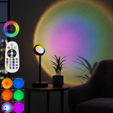 Проекционная лампа заката солнца Sunset lamp RGB, разноцветная 16 цветов