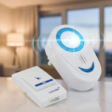Беспроводной дверной звонок LUCKARM 8853 от сети 50 м, 32 мелодии, водонепроницаемый, световой сигнал