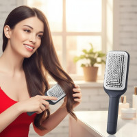 Расческа массажная Hair straightener AND LY-639 с функцией самоочистки