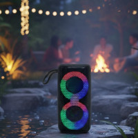 Компактная Bluetooth колонка MB-041 9150 с LED-подсветкой USB Type-C аккумулятор 1200 мАч
