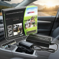 Автомобильная зарядка для ноутбука 12V 120W + 220V