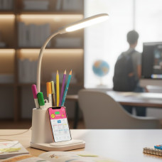 Розумна світлодіодна настільна лампа 3в1 з Power Bank, чорна