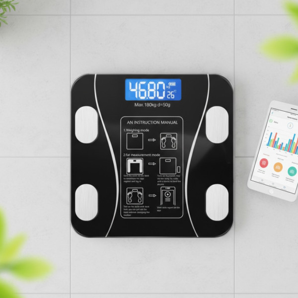 Напольные умные фитнес весы до 180кг, с Bluetooth, A-8003