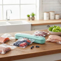 Вакууматор для пакування продуктів Automatic Vacuum Machine 90 W з функцією вакуумування та запаювання