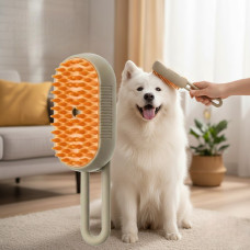 Щетка с паром Steamy Brush для груминга домашних животных