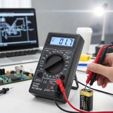 Мультиметр тестер із захистом від перевантажень DT 830B