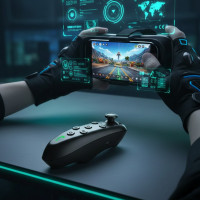 Пульт Bluetooth беспроводной геймпад для VR 3D Android IOS черный