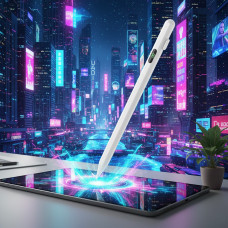 Стилус активний магнітний для IOS з LED-дисплеєм Білий