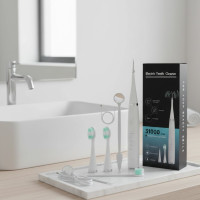 Ультразвукова зубна щітка-скейлер 2в1 Electric Sonic Dental Scaler з дзеркалом і насадками