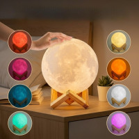 Настольный 3D светильник – ночник Луна ∙ Magic 3D Moon Lamp