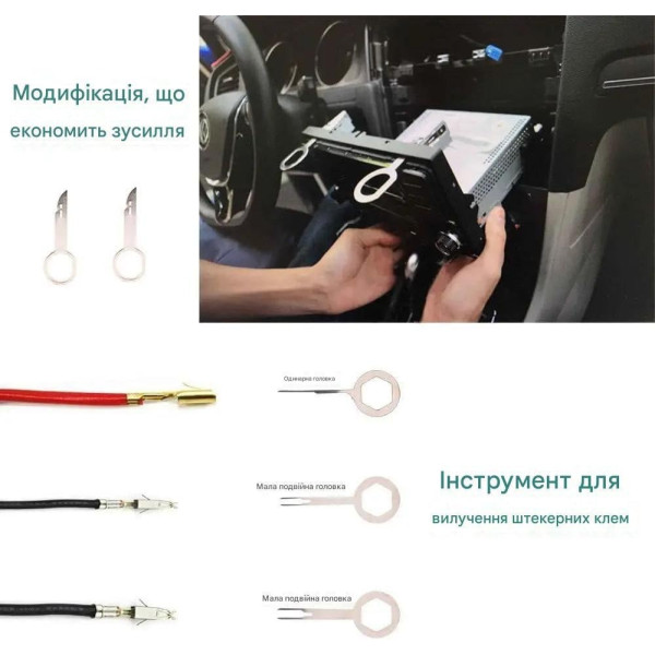 Автомобильнфый комплект 32в1 для демонтажа салона съемники клипс обшивки панелей магнитолы набор инструментов с кейсом